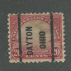 1923 USA Dayton, Ohio  Precancel on Scott Catalog Number 567