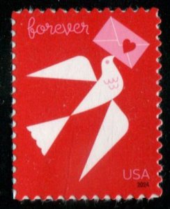 5826 US (66c) Love - Bird w/envelope SA, MNH sgl