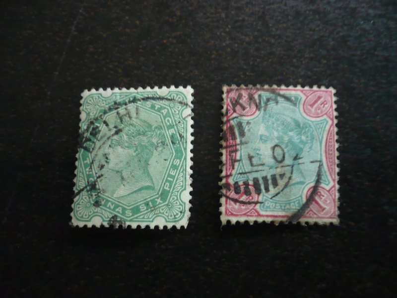 Stamps - India - Scott# 48-49 - Used Part Set of 2 Stamps