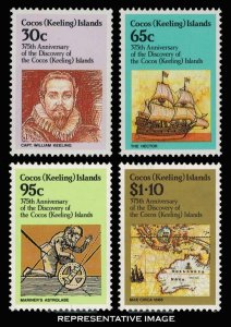 Cocos Islands Scott 115-118 Mint never hinged.