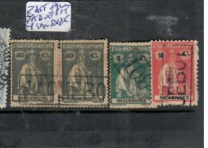 BRITISH EAST AFRICA   4 MOZAMBIQUE STAMPS PAQUEBOT CANCELS  VFU   P0321F  H