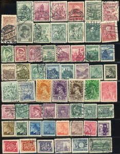 500 Czechoslovakia Postage Stamps Collection Europe 1919-1950 Czech Used