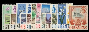 Gibraltar #147-160 Cat$82.55, 1960 QEII, complete set, never hinged