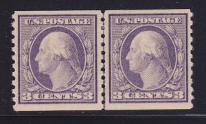 493 linepair VF-XF original gum previouly hinged nice color cv $ 110 ! see pic ! 