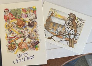 Guernsey 2 Postal Admin Christmas cards no stamps excellent condition