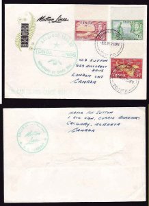 cover #11321 - Tonga to London,Ont- Niuafo'ou -8 Dec 1965- tin can canoe...