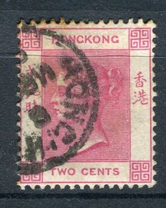 HONG KONG; 1882-96 classic QV issue used shade of 2c. value,