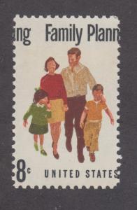 US Sc 1455 MNH. 1972 8c Family Planning, color shift