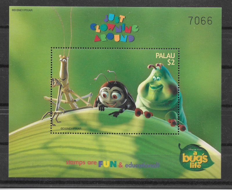 PALAU MNH SOUV. SHEET SC#473 A BUGS LIFE JUST CLOWNING AROUND SCV$4.50