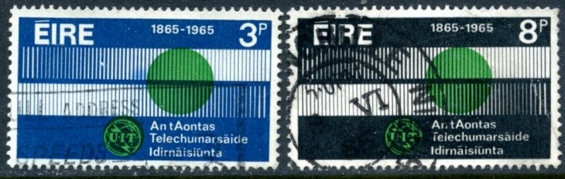 IRELAND Sc#198-199 SG#205-206 1965 ITU Centennary Complete Set F-VF Used