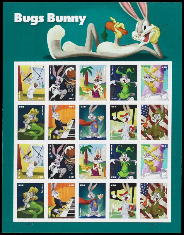 PCBstamps  US #5494/5503 Sheet $11.00(4x5x{55c)Bugs Bunny, MNH, (3)