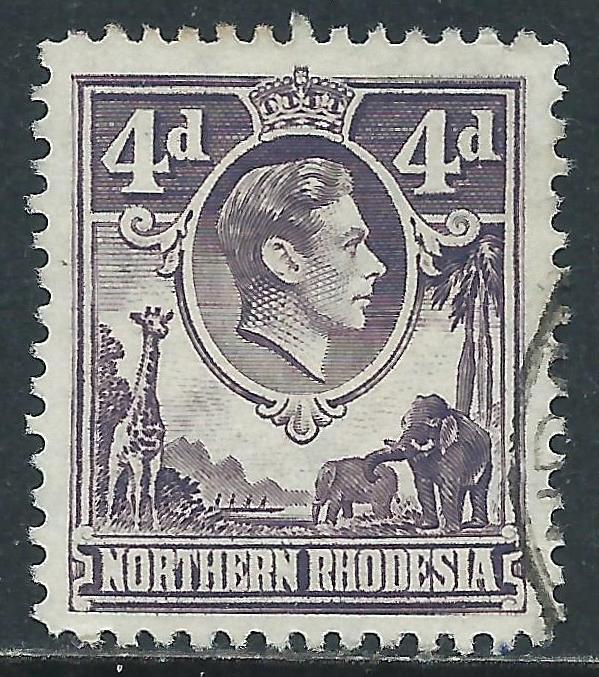 Northern Rhodesia, Sc #36, 4d Used