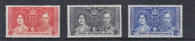 STRAITS SETTLEMENTS   1937   CORONATION  SET   M H 