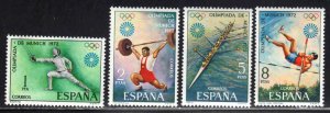 Spain #1725-28 ~ Cplt Set of 4 ~ Olympics ~ Mint, LHM   (1972)