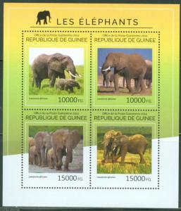 GUINEA 2014  ELEPHANTS  SHEET MINT NH