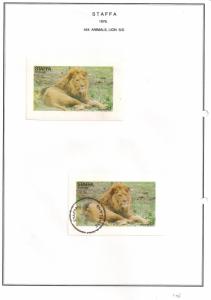 SCOTLAND - STAFFA - 1976 - Animals, Lion - 2 Souvenir Sheets - M & U L H