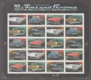 U.S. Scott #4353-4357 50s Fins & Chrome Classic Cars Stamps - Mint NH Sheet