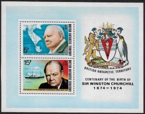 Br. Antarctic Terr. #63a MNH S/Sheet - Sir Winston Churchill