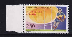 Andorra French  #447  MNH  1995  rugby