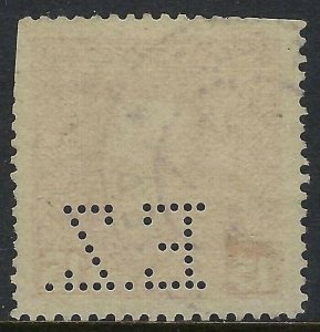 BOSNIA Scott 110, 15 heller Complete Perfin Pattern A5-EZ: Eisenindustrie Zenica