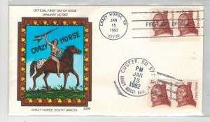 COLLINS HANDPAINTED GREAT AMERICANS 1855 CRAZY HORSE SOUTH DAKOTA DUAL + CUSTER