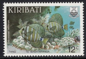 KIRIBATI SG232w 1985 12c REEF FISH WMK INVERTED MNH