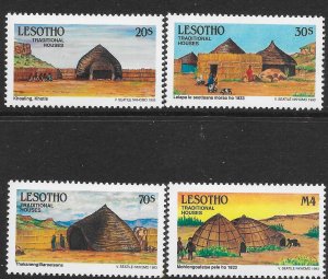 LESOTHO SG1173/6 1993 TRADITIONAL HUTS SET MNH