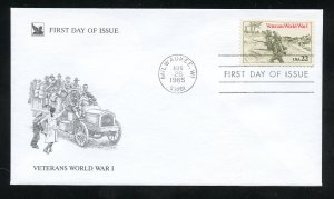 US 2154 World War 1 VeteransUA Readers Digest cachet FDC