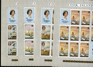 Cook Islands 233-C15 Captain Cook Bicentenary Stamp Sheets MNH 1968