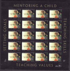 USA-Sc#3556- id12-unused NH sheet-Mentoring a Child-2002-