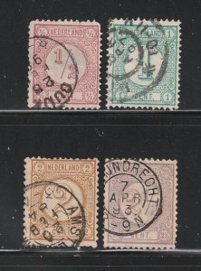 Netherlands 34a-37 U Numerals (B)