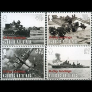 GIBRALTAR 2004 - Scott# 976-9 WWII D.Day Set of 4 NH