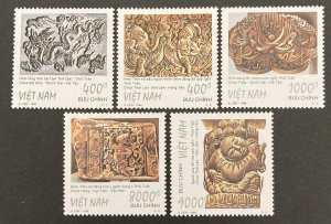 Vietnam 1998 #2836-40, Sculptures, MNH.