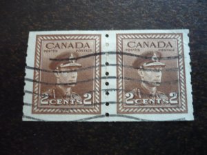 Stamps - Canada - Scott# 264 - Used Pair of Coil Stamp