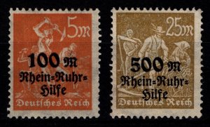 Germany 1923 Relief Fund for Rhine / Ruhr Occup., Part Set [Unused]