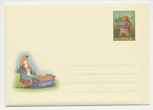 Postal stationery Slovenia 2005 Fruit - Apple - Pear - Bear
