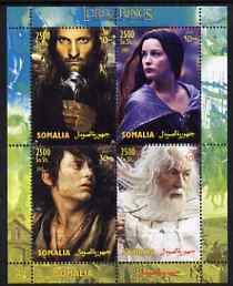 SOMALIA - 2004 - Lord of the Rings - Perf 4v Sheet - MNH - Private Issue