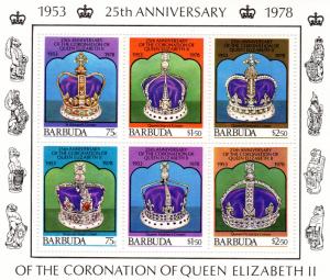 Barbuda 1978 Sc #348 Coronation 25th.Anniversary SS (1) MNH VF