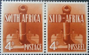 South Africa 1941 Four Pence pair SG 92 mint