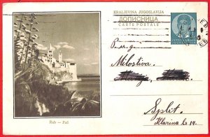 aa0643 - YUGOSLAVIA - Postal History - stationery card from Zagreb CROATIA