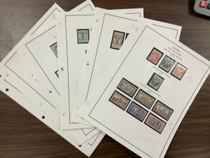 ERITREA Back of the Book stamp collection 50 stamps 6 pages MNH, MH CV $374