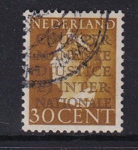Netherlands #O19 used 1940 official stamps overprint  Wilhelmina 30c