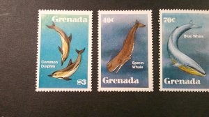 Grenada 1982 Whales/Dolphins Scott# 1140-1143 Complete MNH XF set of 4
