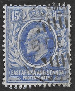 East Africa & Uganda Protectorates 15c KEVII issue of 1907  Scott 36 Used