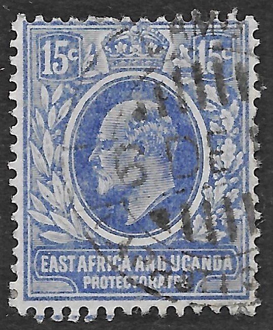 East Africa & Uganda Protectorates 15c KEVII issue of 1907  Scott 36 Used