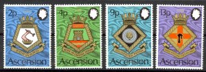 Ascension Sc# 166-169 MNH 1973 Naval Coats of Arms