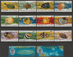 Penrhyn Island 50-63 complete set MNH