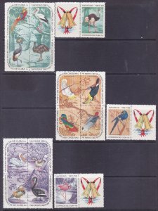 Cuba 1303-17  MNH 1967 Christmas Birds Complete Set w/Blocks & Singles