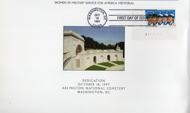 SC# 3174 - Women in Military Service - Memorial Dedication Program & Ticket