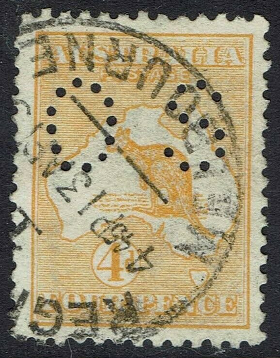 AUSTRALIA 1914 KANGAROO OS 4D USED 